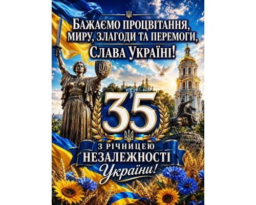 З 35-ти РІЧЧЯМ НЕЗАЛЕЖНОСТІ УКРАЇНИ!